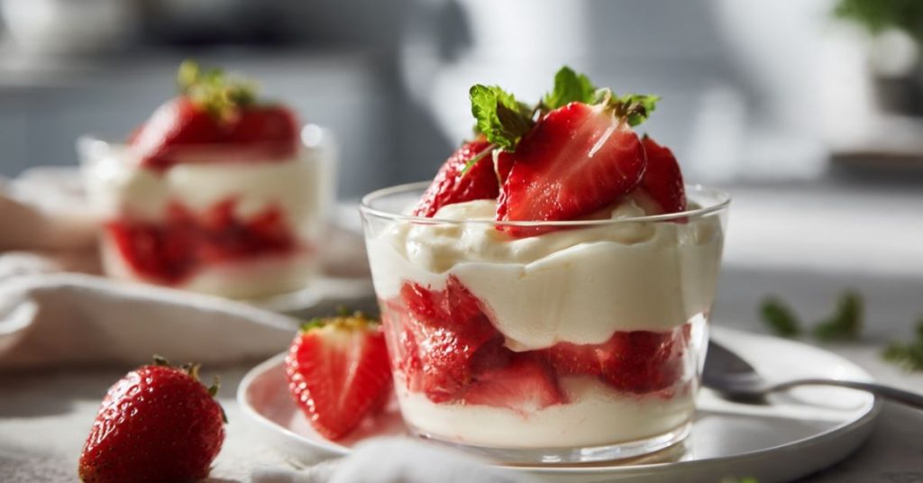 Fraises j'ai testé ce dessert à 2 ingrédients et sans caisson