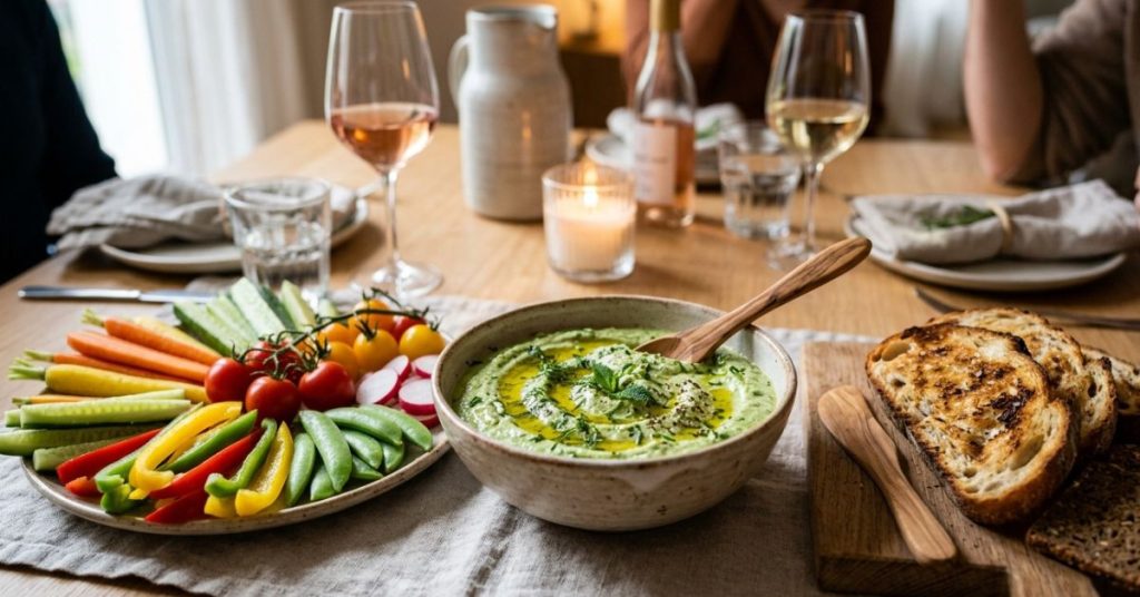 J'ai mixé un légume de saison avec du fromage frais et mes apéros ont change