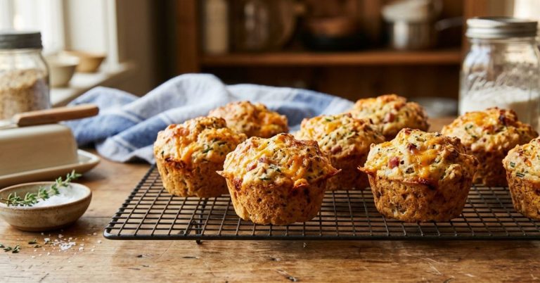 Je les prépare le dimanche soir mes muffins fromage jambon