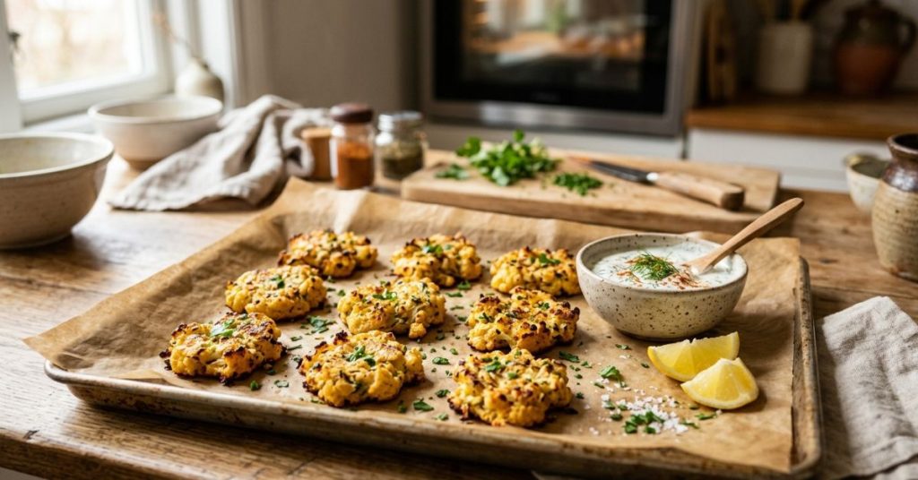 Mes croquettes de chou fleur au four prêtes en 30 min chrono
