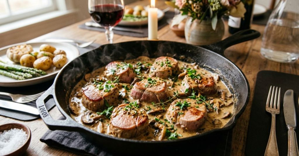 Mon filet mignon moutarde champignons prêt en 30 min chrono