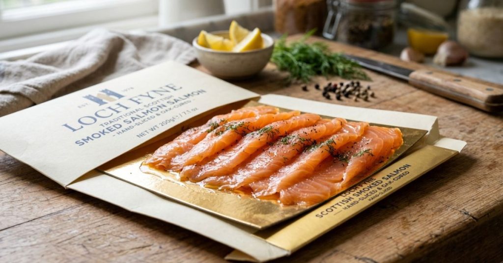 Saumon fumé pourquoi le carton en dessous est toujours doré