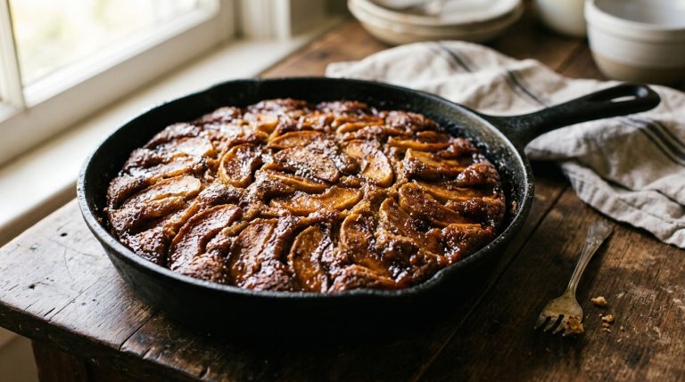 Gâteau rustique aux pommes : la recette caramélisée de notre enfance