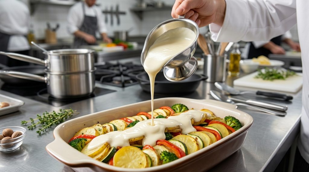 Oubliez la béchamel : la sauce des chefs qui sublime le gratin