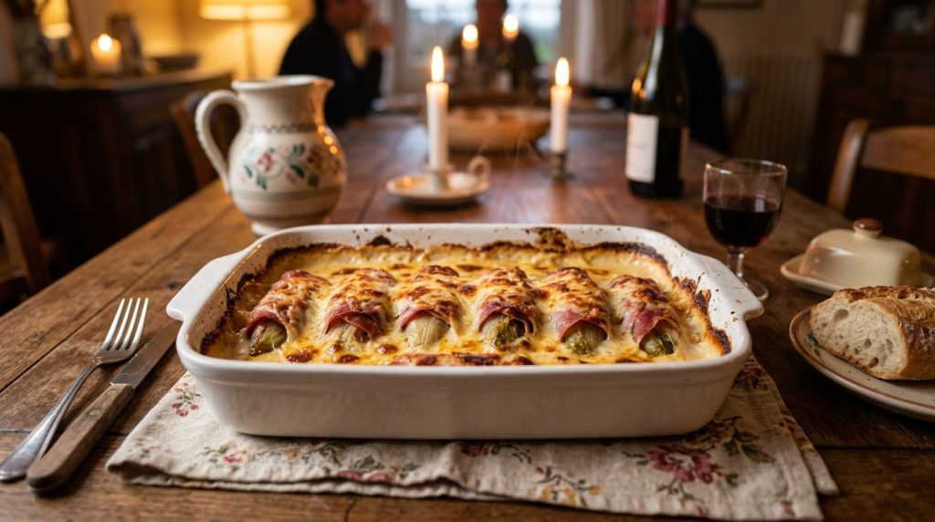 Endives au jambon gratinées : ma recette légère et réconfortante