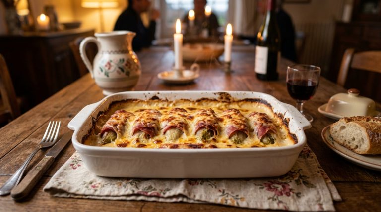 Endives au jambon gratinées : ma recette légère et réconfortante